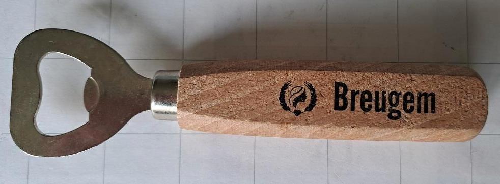Breugem Flesopener hout, Verzamelen, Biermerken, Ophalen of Verzenden, Gebruikt, Flesopener, Overige merken