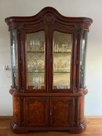 Antieke vitrinekast buffetkast servieskast gebogen glas, Huis en Inrichting, Ophalen, 150 tot 200 cm, 25 tot 50 cm, Glas
