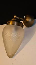 Fraaie vintage brass Giso-Gispen art-deco "ananas" wandlamp, Antiek en Kunst, Ophalen of Verzenden