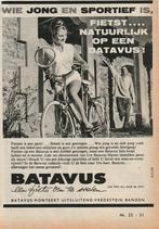Retro reclame 1961 Batavus fiets jong en sportief, Verzenden, Overige typen