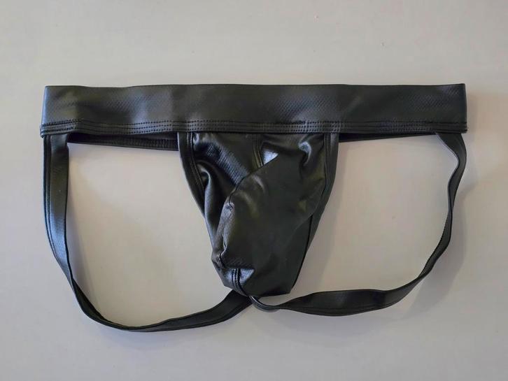 Leatherlook Jock, Kleding | Heren, Ondergoed, Slip, Zwart, Ophalen of Verzenden