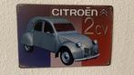 Metalen wandplaat Citroën 2CV, Reclamebord, Ophalen of Verzenden, Zo goed als nieuw