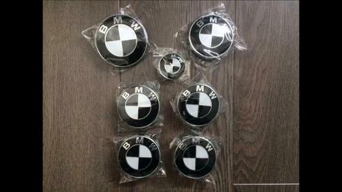 Zwart-wit BMW emblemen, 45mm stuur, 68mm velg en 74 of 82mm, Auto-onderdelen, Klein materiaal, BMW, Nieuw, Ophalen of Verzenden