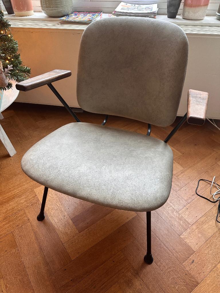 Set van twee Gijs van der Sluis fauteuils No 12 vintage, Ophalen, Gebruikt, 75 tot 100 cm, Overige materialen