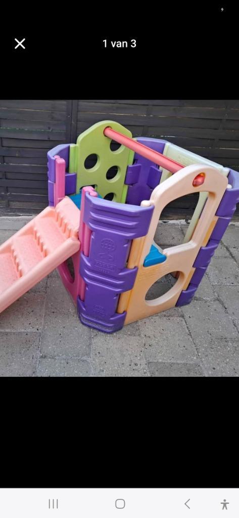 Uitdagend FEBER speeltoestel met trap of glijbaan., Kinderen en Baby's, Speelgoed | Buiten | Speeltoestellen, Gebruikt, Glijbaan