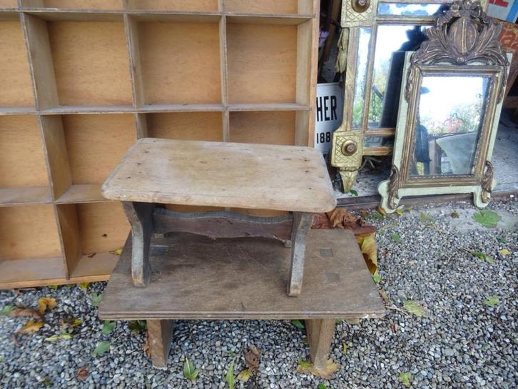 diverse Franse houten opstapjes, Antiek en Kunst, Antiek | Woonaccessoires, Ophalen