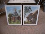 twee mooie schilderijen met lijst, Antiek en Kunst, Kunst | Schilderijen | Klassiek, Ophalen
