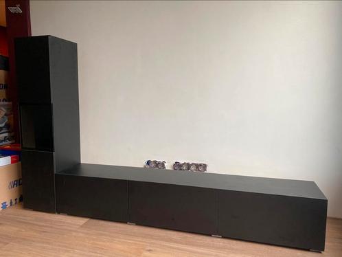 Zwarte TV-meubel met bijpassende kast, Huis en Inrichting, Kasten | Televisiemeubels, Zo goed als nieuw, Minder dan 100 cm, 25 tot 50 cm