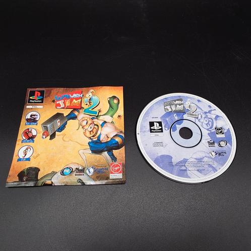 Ps1 earthworm jim 2 disc en cover. PlayStation 1 origineel., Spelcomputers en Games, Games | Sony PlayStation 1, Gebruikt, Shooter