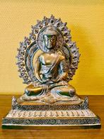 BOEDDHA AMITABHA OP TROON 29 CM, Ophalen of Verzenden, Nieuw, Beeld(je), Boeddhisme
