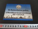 sticker Gemeente Politie Rotterdam ', Wereldbaan  LL109, Verzamelen, Stickers, Overige typen, Zo goed als nieuw, Verzenden