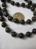 Ketting jade zwart grijs groen kralen 78 cm., Sieraden, Tassen en Uiterlijk, Antieke sieraden, Verzenden, Overige materialen, Ketting