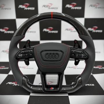Audi stuur compleet carbon rood leer S RS C8 beschikbaar voor biedingen