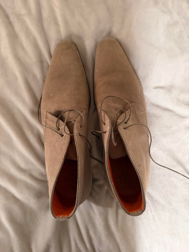 Santoni suede schoon. Eu 41, Kleding | Heren, Schoenen, Ophalen of Verzenden, Zo goed als nieuw, Bruin