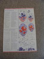 Te koop kruisteek patroon van 4 kleine bloemen, Hobby en Vrije tijd, Borduren en Borduurmachines, Ophalen of Verzenden, Nieuw