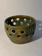 Vintage uitverkoop - Groen keramieken windlicht, Overige materialen, Ophalen of Verzenden, Zo goed als nieuw, Minder dan 25 cm