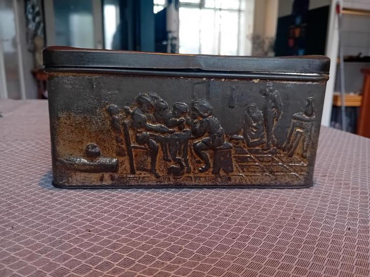 Antiek blik Bekkers en Zoon Dordrecht, Antiek en Kunst, Antiek | Tin, Ophalen of Verzenden