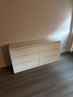 Witte ladekast ikea 6 lades MALM, Ophalen, 50 tot 100 cm, Zo goed als nieuw, 3 of 4 laden
