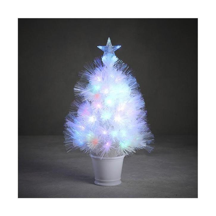 Greenville veelkleurige witte glasvezel kerstboom, 60 cm, Diversen, Kerst, Zo goed als nieuw, Ophalen of Verzenden