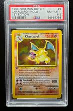 Pokemon Charizard 1st edition (NL) PSA 8.5, Ophalen of Verzenden, Zo goed als nieuw, Losse kaart