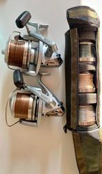 shimano 10.000 + spoelen, Watersport en Boten, Hengelsport | Karpervissen, Verzenden, Zo goed als nieuw, Molen