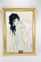 vintage Nederlands schilderij Köros naakt 60er j., Verzamelen, Retro, Ophalen, Huis en Inrichting