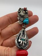 T764 Prachtige vintage navajo bolo Bennet Pad Pend, Sieraden, Tassen en Uiterlijk, Antieke sieraden, Ophalen of Verzenden, Zilver