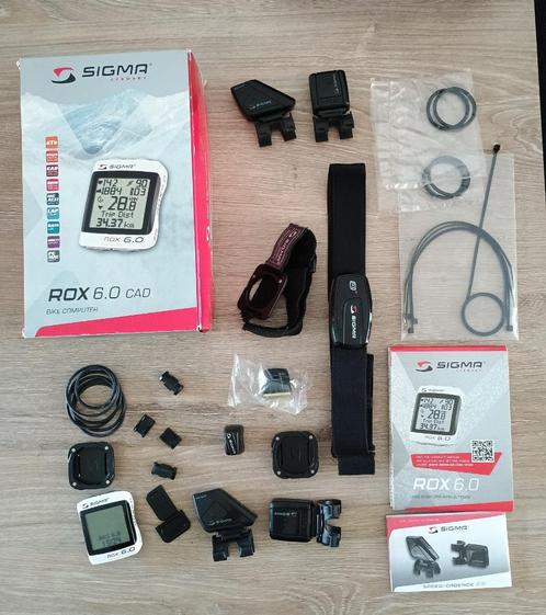 sigma rox 6.0 cad fietscomputer fiets computer, Fietsen en Brommers, Fietsaccessoires | Fietscomputers, Gebruikt, Cadanssensor