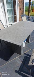 Zware Granieten  buiten Tafel 90 bij 180, hoogte 74cm, Tuin en Terras, Tuintafels, Ophalen, Gebruikt, Rechthoekig, Overige materialen