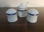 Franse DESHOULIERES wit en blauw Limoges kruiderij set, Huis en Inrichting, Keuken | Servies, Overige typen, Ophalen of Verzenden