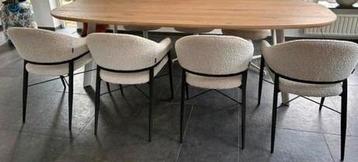 4x MX Sofa eetkamerstoelen Boucle/teddy beschikbaar voor biedingen