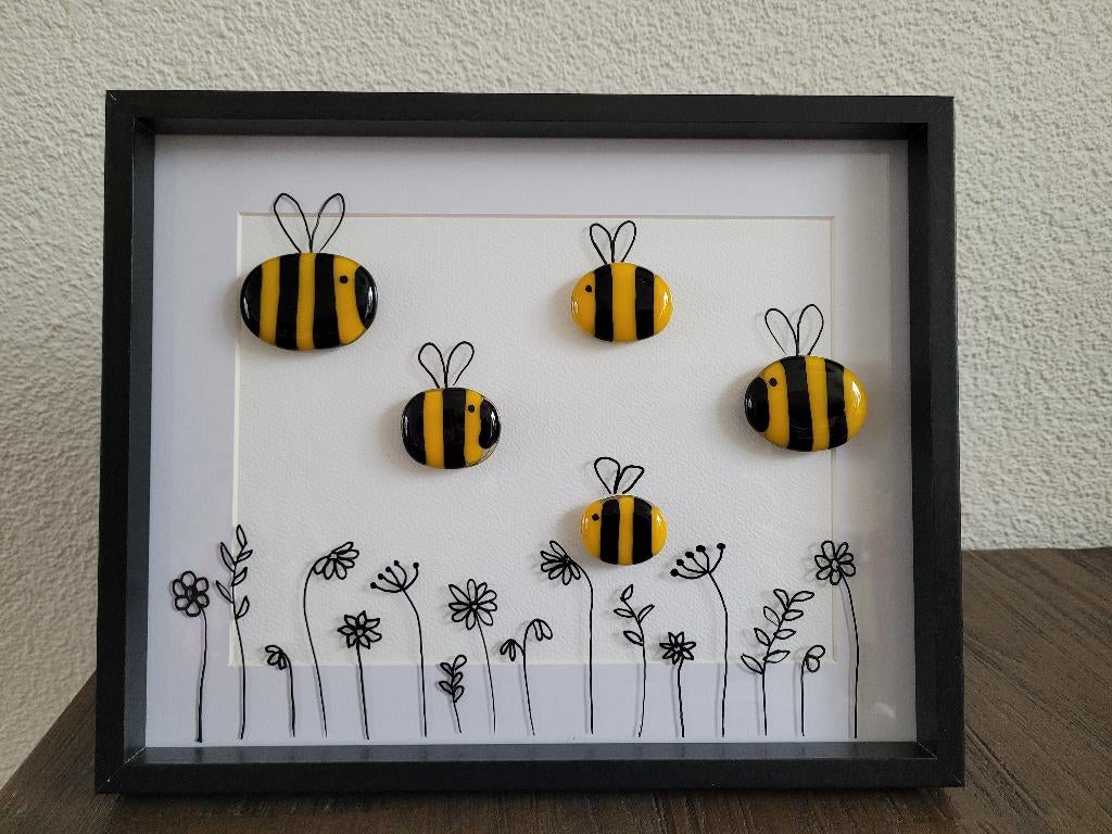 Schilderij met bijen, Ophalen of Verzenden