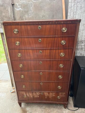 Antieke Brocante Ladenkast Massief Hout beschikbaar voor biedingen
