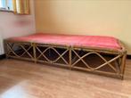 Bamboe houten bed uit India, 190 cm of minder, 90 cm, Bamboe, Eenpersoons