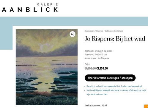 Jo Rispens: Twee grote schilderijen t.e.a.b. Nu te koop., Antiek en Kunst, Kunst | Schilderijen | Klassiek, Ophalen of Verzenden