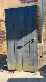 Poortdeur zwart, Tuin en Terras, Ophalen, Gebruikt, Hout, Overige typen