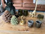 Groen/gouden woonaccessoires, Huis en Inrichting, Woonaccessoires | Overige, Ophalen of Verzenden, Zo goed als nieuw