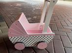 HEMA houten poppenwagen roze, Ophalen of Verzenden, Gebruikt, Duw- of Trekspeelgoed