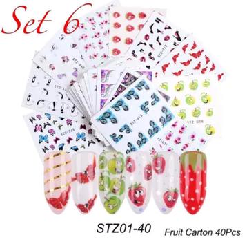 50 Vellen/set Bloemen Mix Nail art Stickers. Nagels. beschikbaar voor biedingen