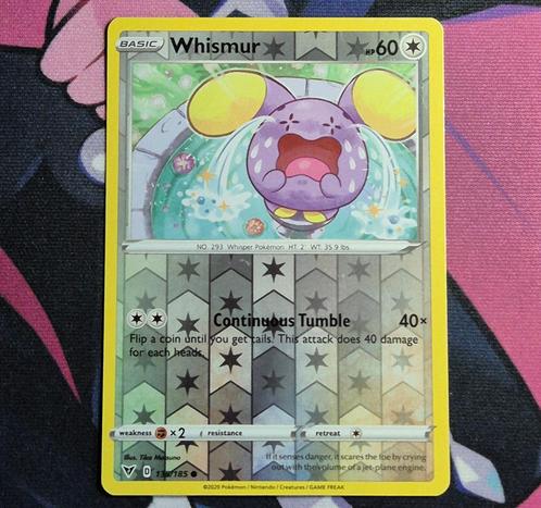 Whismur Reverse Vivid Voltage 135/185, Hobby en Vrije tijd, Verzamelkaartspellen | Pokémon, Zo goed als nieuw, Losse kaart, Foil