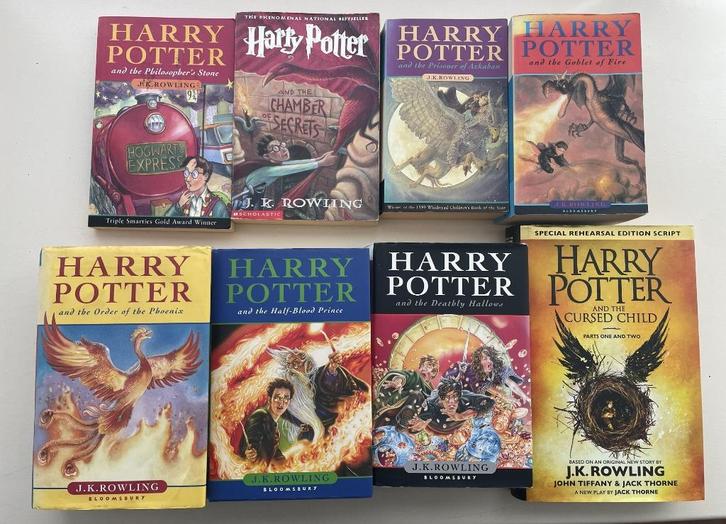Harry Potter Boeken - Complete Serie - 8 delen, Verzamelen, Harry Potter, Zo goed als nieuw, Boek of Poster, Ophalen of Verzenden