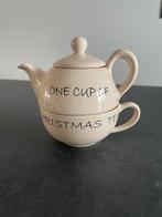 Rivièra maison Theepot met kop - One Cup of Christmas Tea, Ophalen, Zo goed als nieuw, Overige stijlen, Kop(pen) en/of Schotel(s)