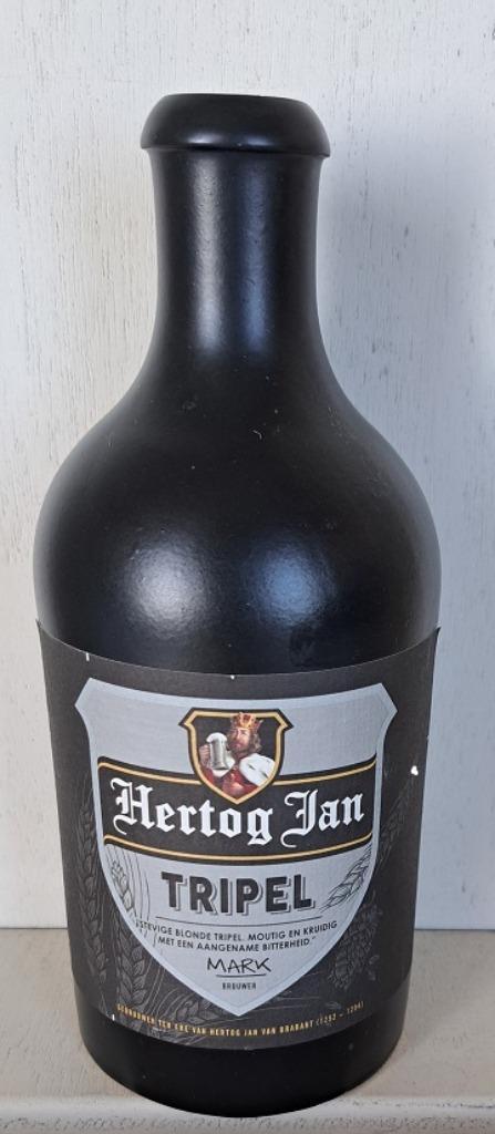 Hertog Jan Stenen Bierfles Tripel leeg, Verzamelen, Biermerken, Gebruikt, Flesje(s), Hertog Jan, Ophalen of Verzenden