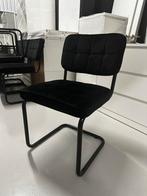 6 mooie zwarte velvet stoelen, Ophalen, Zo goed als nieuw, Zwart, Stof