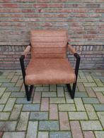 Industriële fauteuil bruin, Huis en Inrichting, Fauteuils, Ophalen, Zo goed als nieuw, Minder dan 75 cm, 50 tot 75 cm