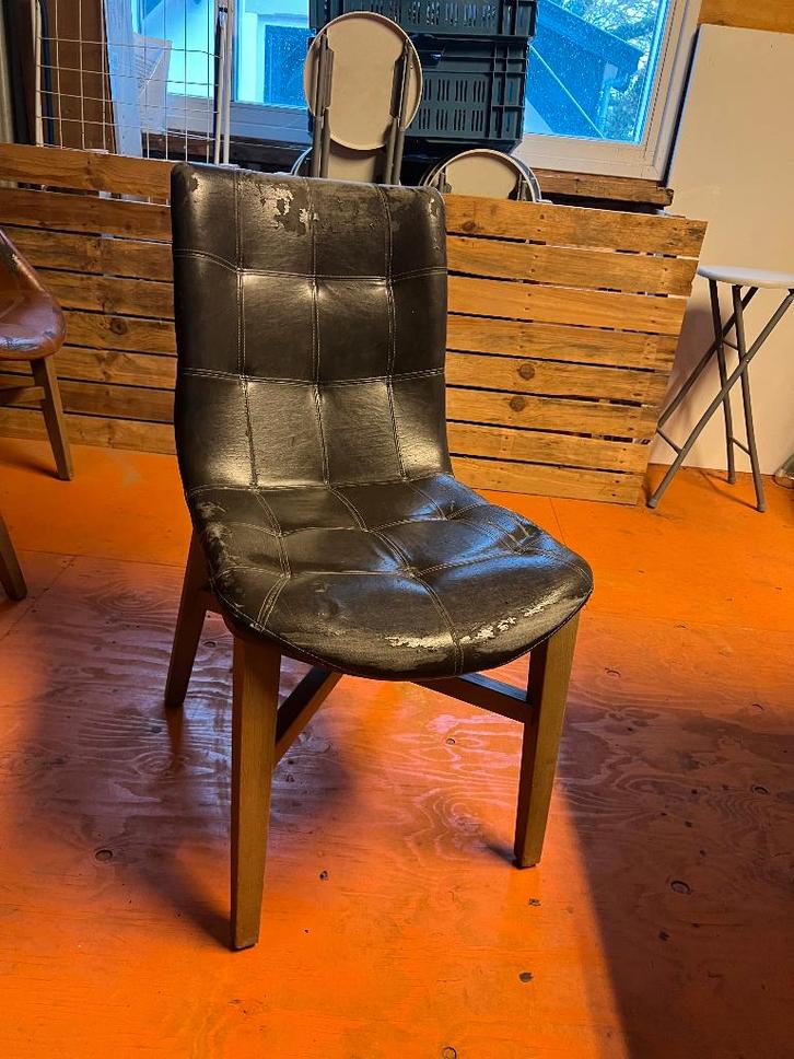 Eetkamerstoelen partij, Huis en Inrichting, Stoelen, Gebruikt, Vijf, Zes of meer stoelen, Hout, Stof, Overige kleuren, Ophalen