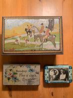 3 oude blikken/blikjes, Verzamelen, Blikken, Ophalen, Gebruikt, Overige