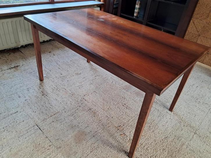 Vintage Redwood Eettafel met Verlengstuk, Huis en Inrichting, Tafels | Eettafels, Gebruikt, 50 tot 100 cm, 100 tot 150 cm, Vijf personen of meer