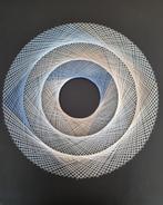 String art 60x60 blauw met natuur tinten, Ophalen of Verzenden, Nieuw, Hout, 50 tot 75 cm