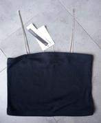 Nieuw Bershka topje met strass bandjes maat M, Maat 38/40 (M), Zwart, Nieuw, Zonder mouw
